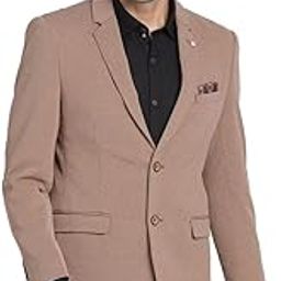 Men Knitted Dobby Print Blazer-image-22
