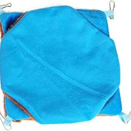 Mipcase Warm Plush Squirrel Nest Bed Double Layer Pet Hammock for Sugar Glider Guinea Pig Ferret Bedding Safe Cozy s Size-17