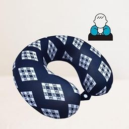 STORIA Travel Neck Pillow | Premium Memory Foam Neck Pillow for Flight Travel, Car Sleeping | Adjustable Head Rest, Neck Rest Travelling Pillow for Sleeping Head Support (Blue)-picture-27