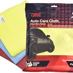 3M Car Care Microfiber Cloth (3 Pieces) | Non-Scratching Cloth for Exterior, Interior and Glass | Absorbent Microfiber Technology, 200 GSM, Multicolor-image-99