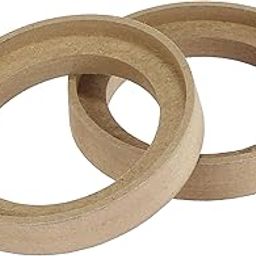 X AUTOHAUX Pair 3 Inch Car Beige Speaker Spacer Ring Adaptor Brackets Mounting Spacer Recess Bezel Plate Wood 77mm ID-picture-23