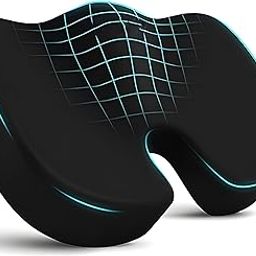 PostureX Orthopedic Coccyx Cushion | 2 Years Warranty | Seat Cushion for Chair, Car Seat Cushions, Memory Foam Sitting Pillow for Tailbone, Sciatica & Back Pain Relief (L-Above 65kg Wt, Mesh Black)-image-89
