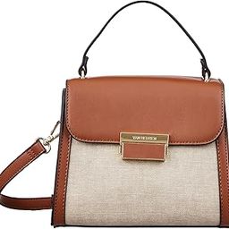 Women Structured Dual Tone Pattern Sling Bag-image-1
