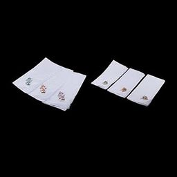 CALANDIS™ 24pcs Womens Vintage White Flower Embroidery Cotton Lace Handkerchiefs Hanky | Womens Accessories-image-31