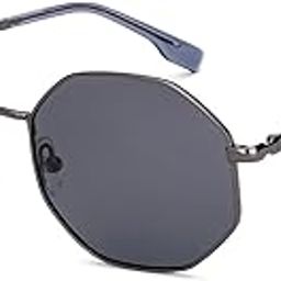 Full Rim Hexagonal Stylish & Premium Sunglasses | Polarized and 100% UV Protected | Men & Women | Medium | JJ S70017-image-30