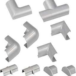 D-Line Cable Raceway Clip-Over Accessories | Join Multiple Channels of D-Line Cord Covers | Coupler and Connector Multipack (Medium (Mini), Grey)-image-65
