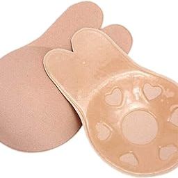 Push Up Breast Lift Tape Women Silicone Breast Lift Covers Nipple Stickers Pasties Invisible Adhesive Nipple Covers Reusable Comfortable Beige-image-51