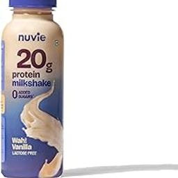 Nuvie Wah! Vanilla Protein Milkshake | Ready to Drink | Vanilla Flavour | 20gm Protein Shake| 4.5g of Prebiotic Fiber | 100% Lactose-Free | No Added Sugar | 250ml (Pack of 6)-image-14