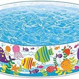 ELEGANT LIFESTYLE Deep Blue Ocean Swimming Pool for Family Children Sea Snapset Pool Non-Inflatable Swimming Pool for Kids, No Need for an Air Pump (5 Feet)-32