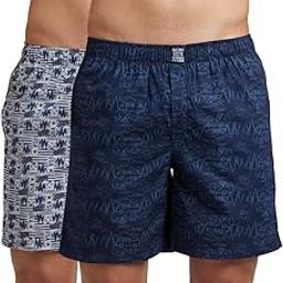 US57 Men's Super Combed Mercerized Cotton Woven Printed Boxer Shorts with Side Pocket (Pack of 2_Prints May Vary)-picture-19
