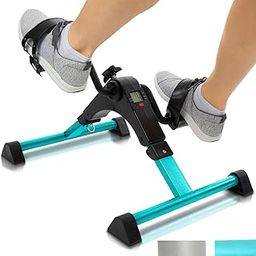 VIVE Portable Pedal Exerciser by - Arm & Leg Exercise Peddler Machine Low Impact Desk Cycle Fitness Equipment for Seniors and Elderly Folding Bike (Teal)-picture-11