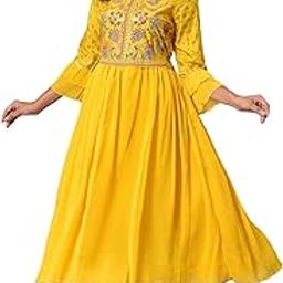 Women Fit and Flare Shantung Slub Floral Printed Calf Length Dress-image-16