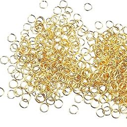 1000 Pieces Jump Rings for Earring/Necklace/Bracelet/Jewellery Making and Other Crafts (5 mm, Gold)-image-55