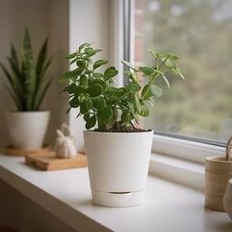 FUTURE ROOTS Good Luck Jade Plant with Self Watering Pot | Live Crassula Ovata Succulent for Home or Office - Low Maintenance Indoor Plant for Prosperity, Feng Shui & Gifting-image-56