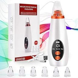 RINKIFY 6 in 1 Multi-Function Blackhead Whitehead Extractor Remover Device, Skin Cleaner, Pimple Removal Tool,Facial Cleanser Device for Nose & Skin Care for Men & Women, USB Rechargeable Acne Pimple Pore Cleaner Vacuum tool-image-72