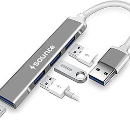 Sounce 4-Port USB 3.0 Hub for PC – High-Speed Aluminum USB Hub Compatible with PC, MacBook, Mac Pro, Mac Mini, iMac, Surface Pro, and XPS. 4-Port High Speed USB Hub with Aluminium Shell-15