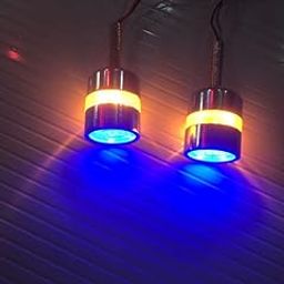 AOW Attractive Offer World Handle Bar End Dual LED Bike Turn Signal Indicator Light (Blue) for Bullet Classic 350-12
