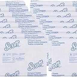 SCOTT® Compact Hand Towels 5855 - Folded Paper Towels - 16 Packs x 110 White C Fold Paper Hand Towels (1,760 Total)-23