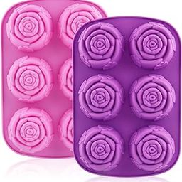 LEGACYCART Rose Silicone Molds1Pack Handmade Large Rose Flower Soap Mold - Food Grade DIY Bar Mould for 3D Soap, Mousse, Muffin, Cake, Chocolate, Jelly, Resin, Candle - Just Pop Out & Dishwasher Safe-image-31