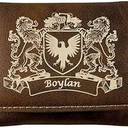 Boylan Irish Coat of Arms Rustic Leather Wallet-26