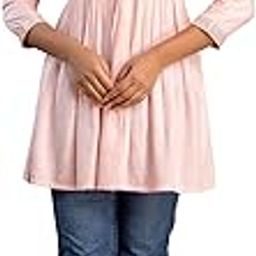 Women's Rayon Fabric 3/4 Sleeves Round Neck Regular Fit Embroidered Flared Kurta-image-54