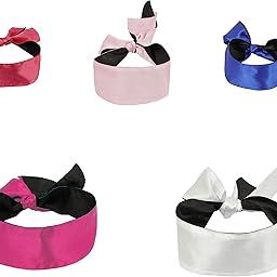 HOME MART Adjustable Satin Blindfold/Eye Cover/Sleep Mask/Satin Eye Covers for Couple,Travel, Nap, Meditation (PACK OF 5)-image-62