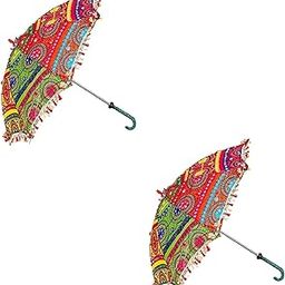 SVDK Pack of 2 Colorful Rajasthani Umbrella Design for Photo Shoot, Celebration, Party, Events Party Decoration,and Home Decor-picture-38