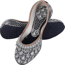 Women Rajasthani Embroidered with Payal Punjabi Mojari Juti’s Shoe-picture-46