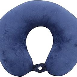 U-Shaped Neck Travel Pillow for Car, Train, Flight, Bus - Micro Fibre Neck Pillow Rest Soft Cushions (Blue)-image-5