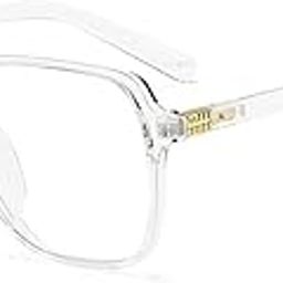 MiU Trendy Square Sunglasses for Women Stylish - Anti Glare Computer Glasses with UV Protection Zero Power Sun Shades - Large Designer Branded Goggles-image-29