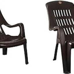 Cello Plastic Comfort Sit Set of (2 Chairs) (Brown) | Strong and Durable | Easy to Clean | Chair for Living Room, Bed Room, Kitchen, Office Room, Outdoor | 3 Years Warranty-image-19