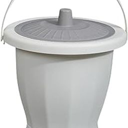 CALANDIS Spittoon Chamber Bucket with Lid Handle Chamber Pot for Children Child Elder White With Ring | Incontinence Aids | Daily Living Aids | Medical, Mobility & Disability-image-23