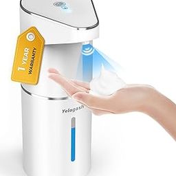 Yelogash Automatic Soap Dispenser, Sensor Hand Wash Dispenser with 3-Speed Adjustable Foaming Handwash Dispenser, 1200mAh Battery with Auto-Clean, Touchless for Home Bathroom, Kitchen, Office-image-50