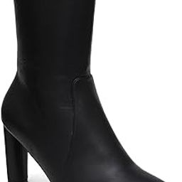 Block Heels Calf Length Boots for Women-picture-22