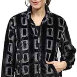 Monte Carlo Women's Regular Fit Sweatshirt | Printed Pattern | Zip Closure with Long Sleeve Mock Neck Stylish Sweatshirt for Women-picture-10