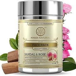 Khadi Natural Sandal and Rose Herbal Face Pack, 50g| Face Pack for Controlling Excess Oil | Natural Face Pack for Acne | Herbal Face Pack for Glowing Skin | Suitable for All Skin Types-image-24