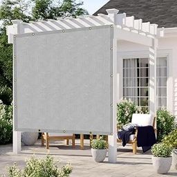 GREEN DECOR HDPE Sun Shade Sail Cloth Canopy Cover with Grommets & 85-90% Sun & UV Protection Used for Patio,Garden,Porch,Balcony,Outdoor Area (Grey Color, 14 X 7 Feet)(Pack of 1 Piece)-image-27
