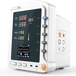 CMS 5100 Three Para Patient Monitor, 8" High Brightness TFT LCD Display, Measures Heart Rate, Spo2, Arm Blood Pressure, Temperature, Vital Bp Monitor For Patient, White-picture-23