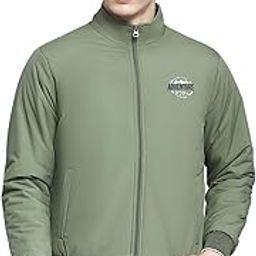 Men's Polyester Blend Mock Neck Jacket-image-27