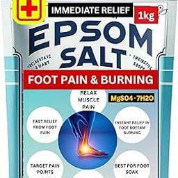 Fast-Acting Epsom Salt 1Kg for Pain Relief and Relaxation, Guaranteed Relief for Foot Pain, Swelling & Soreness Luxury Bath Salt for Women and Men, 100% Pure Magnesium Sulphate-image-20