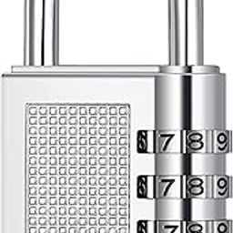 Fratte-4 Digit Number Lock, Combination Anti-Theft Zinc Alloy Resettable Lock, for Your Home Door, Toolbox, Briefcase and Luggage.-76