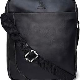 ISAC Black PU Sling Bag for Men & Women | Zipper Closure with Coin Pocket, Quick Access Front Pocket, Back Button Pocket | Lightweight Shoulder Crossbody for Travel, Office, College-4