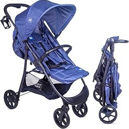 Mee Mee Baby Stroller Pram 3 Position Seating Reversible Handle Fully Rotating Wheels for Newborn Baby/Kids, 0-4 Years (Blue)-14