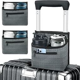 WRINGKIT 2 Pack Luggage Cup Holder for Suitcases, Free Hand Travel Cup Holder, Portable Drink Carrier Caddy, Suitcase Drinks Beverage Holder, Travel Carry-On Accessories Gifts for Flight Attendants-image-35