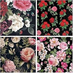 The Tissue Store Decoupage Floral J10 Theme Paper Napkin for Craft - 4 Sheets-28