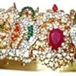 Traditional Indian Waist Belt Vaddanam, Gold-Toned with Pearl, Ruby and Emerald Stones, Bridal Jewellery-image-19
