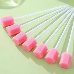 MJ Talk Tools Autism Baby Speech Special Disposable Oral Care Manual Sponge Swabs (100 Pcs Pink)-26