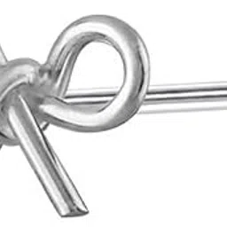 via mazzini 925 Silver Bow Nose Stud for Women and Girls (NR05050)-picture-17