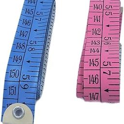 On Blow Pack of 2 Sewing Tailor Measuring Tapes (60 Inches) | 1.9 Cm Width with Double Ends, Random Colours-image-31