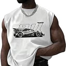 Men's Graphic Cotton T-Shirt, Crew Neck, Oversized Fit, Half Sleeve, White-picture-37